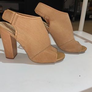 Tan bootie style  sandal from Aldo